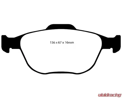 EBC Brakes EBC Racing Front RP-X Track & Race Brake Pads for Ford Fiesta ST Mk6 2004-2008 - DP81641RPX