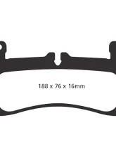 EBC Brakes EBC Racing RP-X Track & Race Brake Pads for Porsche 991 Carrera 2011-2019                                     - DP82098RPX - Image 2