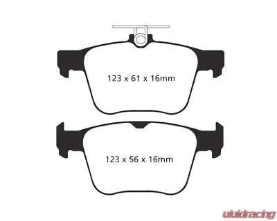 EBC Brakes EBC Racing RP-X Track & Race Brake Pads for Audi VW 2.0 Turbo 2012-2017 - DP82173RPX
