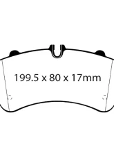 EBC Brakes EBC Racing Front RP-1 Track & Race Brake Pads for Porsche 991 2015-2019                                     - DP82307RP1 - Image 2