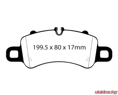 EBC Brakes EBC Racing Front RP-1 Track & Race Brake Pads for Porsche 991 2015-2019 - DP82307RP1