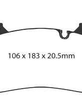 EBC Brakes EBC Racing Front RP-X Track & Race Brake Pads for BMW M5 F90 2018-2023                                     - DP82331RPX - Image 2