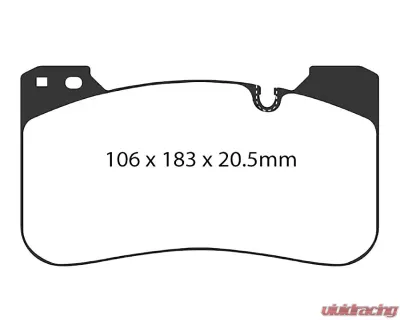 EBC Brakes EBC Racing Front RP-X Track & Race Brake Pads for BMW M5 F90 2018-2023 - DP82331RPX