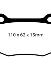 EBC Racing Rear RP-X Track & Race Brake Pads Chevrolet Corvette Stingray C7 6.2L 2013-2015                                     - DP83023RPX - Image 2