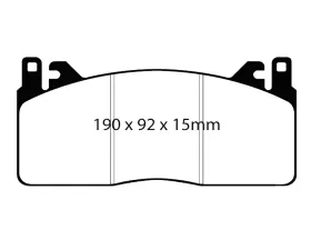 EBC Racing Front RP-1 Track & Race Brake Pads Ford Mustang GT350 5.2L 2016+