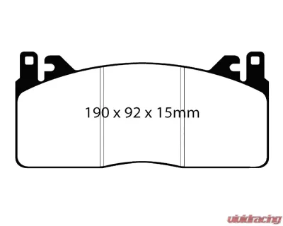 EBC Racing Front RP-X Track & Race Brake Pads Ford Mustang GT350 5.2L 2016+ - DP83055RPX