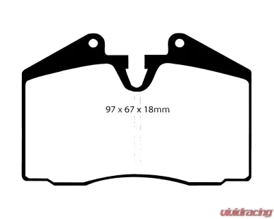 EBC Racing Front RP-X Track & Race Brake Pads Ferrari | Porsche 1977-2008 - DP8612RPX