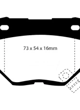 EBC Racing Rear RP-X Track & Race Brake Pads Nissan | Subaru 1989-2008                                     - DP8826RPX - Image 2