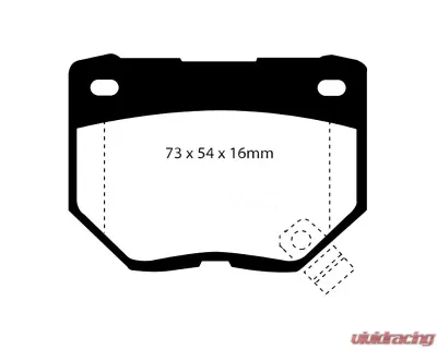 EBC Racing Rear RP-X Track & Race Brake Pads Nissan | Subaru 1989-2008 - DP8826RPX