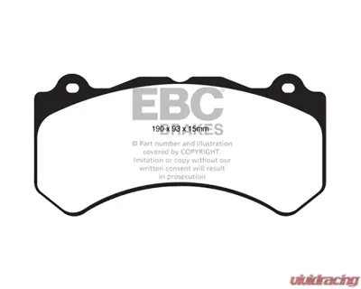 EBC Brakes Orangestuff Truck/SUV Extra Duty Front Brake Pads Dodge Durango SRT 6.4L 2018+ - ED91853