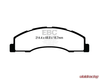EBC Brakes Orangestuff Truck/SUV Extra Duty Front Brake Pads Ford Econoline E150 4.6L 2008-2014 - ED93004