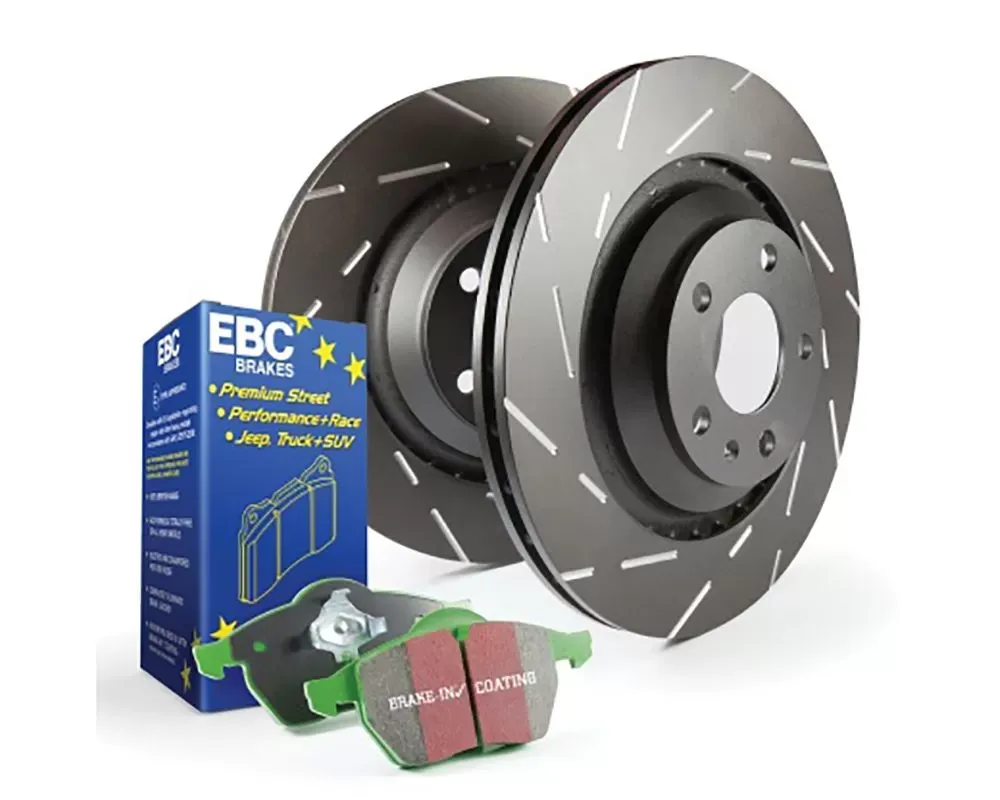 EBC Brakes Rear Stage 2 Kits Greenstuff 2000 Brake Pads and USR Slotted Rotors Honda Civic Hatchback Type-R 2.0L Turbo | Civic Hatchback 2017+ - S2KR2625
