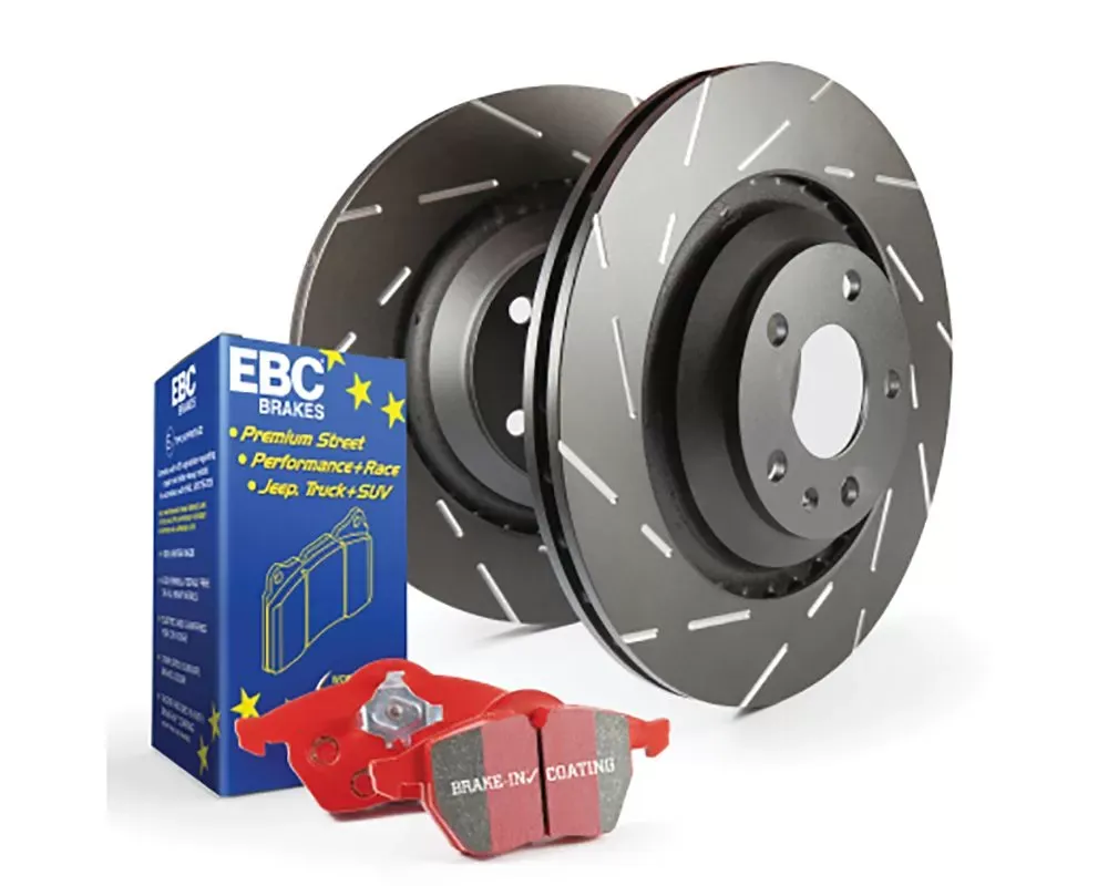 EBC Brakes Rear Stage 4 Kits Redstuff Brake Pads and USR Slotted Rotors Pontiac Vibe 1.8 | Toyota Corolla Hatchback 2009+ - S4KR1537