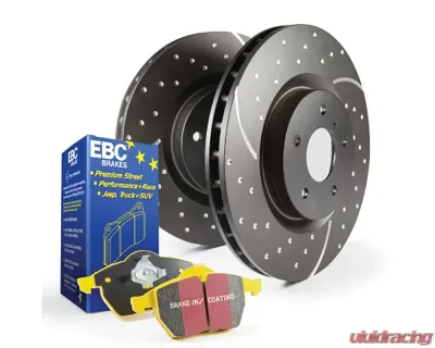EBC Brakes Front Stage 5 Kits Yellowstuff Brake Pads and GD Sport Rotors Volvo S90 2.0L Turbo | S60 T5 2017+ - S5KF1997