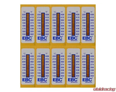 EBC Brakes 8 Level Caliper Temperature Strips - TS001