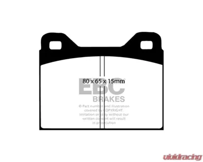 EBC Brakes Ultimax OE Replacement Rear Brake Pad Set for Mitsubishi Outlander 2018-2021 - UD2135