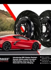 EBC Brakes Racing Two-Piece Fully Floating Rotors Front 345x30mm for C8 Corvette 2020-2024                                     - SG2F027 - Image 3