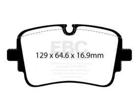 EBC Brakes Redstuff Brake Pad 3000 Series Sport Set Audi A8 quattro | S6 | S7 | S8 | 2020-2024