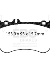 EBC Brakes Bluestuff Brake Pad 5000 Series TrackDay Set Mercedes-Benz GLA45 | CLA 45 2014-2019                                     - DP52311NDX - Image 2