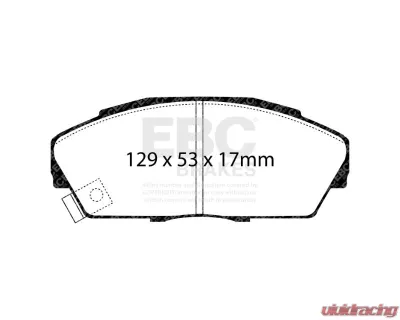 EBC Brakes Bluestuff Brake Pad 5000 Series TrackDay Set Acura | Honda 1986-1994 - DP5719/2NDX