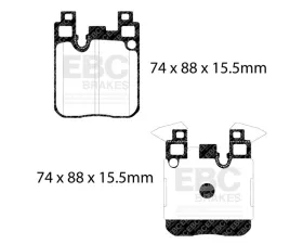 EBC Brakes Brake Pad Disc Rotor Kit DP22133 + GD2067R for BMW 228, 230, 328, 428, M235, M240 (2013-2023)