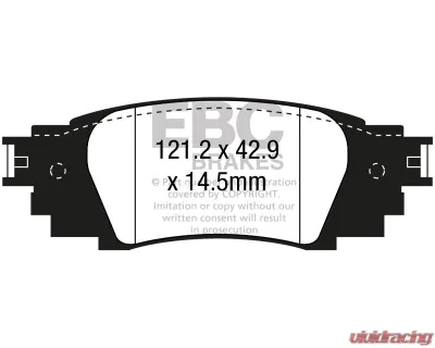 EBC Brakes Brake Pad Disc Rotor Kit DP23080 + RK7805 Lexus | Toyota 2017-2023 - S11KR1527