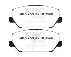 EBC Brakes Brake Pad Disc Rotor Kit DP32343C + RK7875 Hyundai Elantra | Kona N 2.0 2021-2023