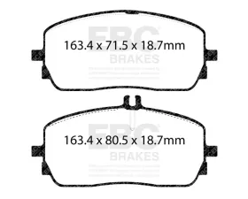 EBC Brakes Brake Pad Disc Rotor Kit DP32395C + RK2222 for Mercedes-Benz 2019-2023