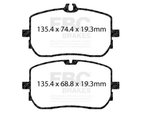 EBC Brakes Brake Pad Disc Rotor Kit DP32395C + RK2222 for Mercedes-Benz A220, CLA250, GLA250, GLB250 2019-2023