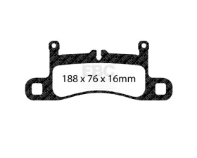 EBC Brakes Brake Pad Disc Rotor Kit DP32098C + RK1605XD for Porsche 911 (991) Carrera 2012-2015