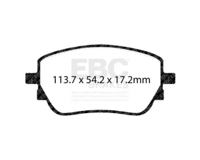 EBC Brakes Brake Pad Disc Rotor Kit DP32391C + RK2211 for Mercedes-Benz CLA250, GLA250, GLB250 2020-2024