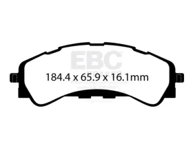 EBC Brakes Brake Pad Disc Rotor Kit DP43107R + RK7848 Ford Bronco | Ranger 2019-2025