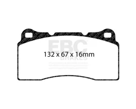 EBC Brakes Brake Pad Disc Rotor Kit DP41110R + RK7905 for Tesla Model Y 2020-2023