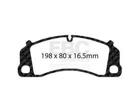 EBC Brakes Brake Pad Disc Rotor Kit DP42307R + RK1604XD for Porsche 911 (991/2) Carrera 4S 2016-2020