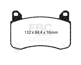 EBC Brakes Brake Pad Disc Rotor Kit DP43110R + RK7521 for Tesla Model 3 2018-2023