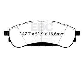 EBC Brakes Brake Pad Disc Rotor Kit DP43108R + RK7849 for Ford Ranger/Raptor 2019-2025