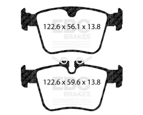 EBC Brakes Brake Pad Disc Rotor Kit DP42411R + RK2159 for Jaguar I-Pace 2020-2024