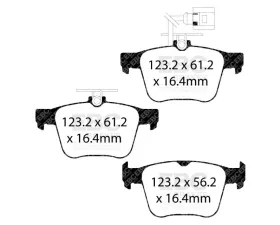 EBC Brakes Brake Pad Disc Rotor Kit DP42295R + RK7422 Audi RS3 | TT RS quattro 2017-2024