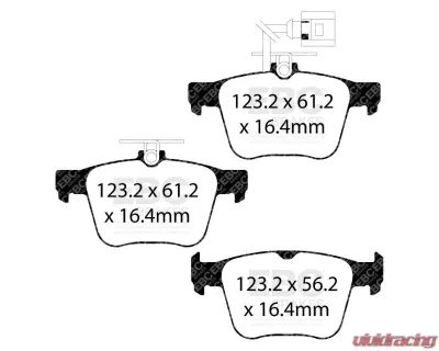 EBC Brakes Brake Pad Disc Rotor Kit DP42295R + RK7422 Audi RS3 | TT RS quattro 2017-2024 - S13KR1915