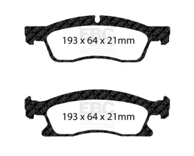 EBC Brakes Brake Pad Disc Rotor Kit DP62136 + RK2104XD for Mercedes-Benz W166 X166 2015-2019