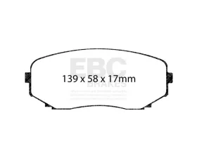 EBC Brakes Brake Pad Disc Rotor Kit DP61794 + RK7781 for Mazda CX-9 2.5 2016-2023