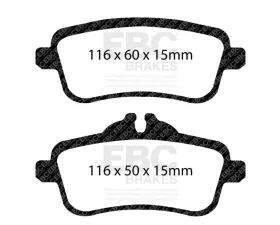 EBC Brakes Brake Pad Disc Rotor Kit DP62137 + RK2107 for Mercedes-Benz GL350 GL450 2013-2016