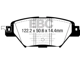 EBC Brakes Brake Pad Disc Rotor Kit DP63083 + RK7782 for Mazda CX-9 2.5 2016-2023