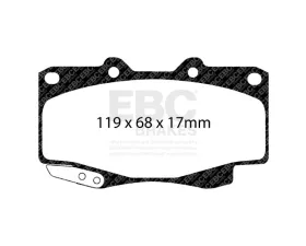 EBC Brakes Brake Pad Disc Rotor Kit ED92005 + USR7235 for Toyota Tacoma 1999-2004 2.7/3.4