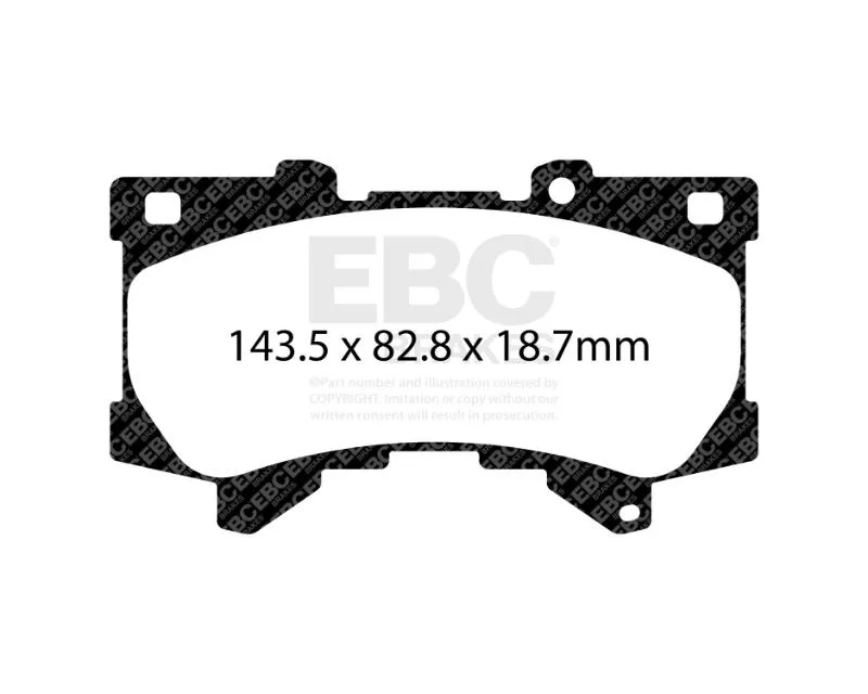 EBC Brake Pad Disc Rotor Kit ED92460 + USR7840 Lexus | Toyota 2022-2025 - S15KF1261