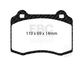 EBC Brakes Brake Pad Disc Rotor Kit UD1053 + RK7569 for Hyundai Genesis Coupe 2009-2016