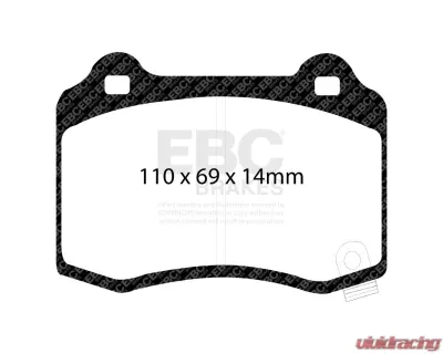 EBC Brakes Brake Pad Disc Rotor Kit UD1053 + RK7569 for Hyundai Genesis Coupe 2009-2016 - S1KR1877