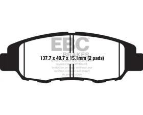 EBC Brakes Brake Pad Disc Rotor Kit UD670/2 + RKMD533/1 for Polaris Slingshot 2015-2020