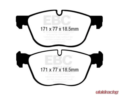EBC Brakes Brake Pad Disc Rotor Full Kit for BMW X4 F26 3.0 2016-2018, S20K2140 - S20K2140