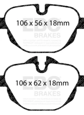 EBC Brakes Brake Pad Disc Rotor Full Kit for BMW X4 F26 3.0 2016-2018, S20K2140                                     - S20K2140 - Image 2
